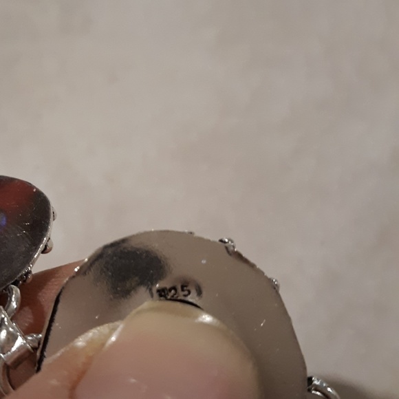 New Agate Druzy and Garnet 925 Silver Bracelet. - Picture 8 of 8